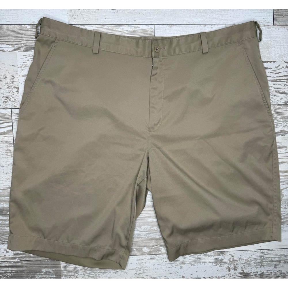 Nike Golf Men's 38 Khaki Tan FITDRY Performance Shorts Flat Front Zip Fly Casual